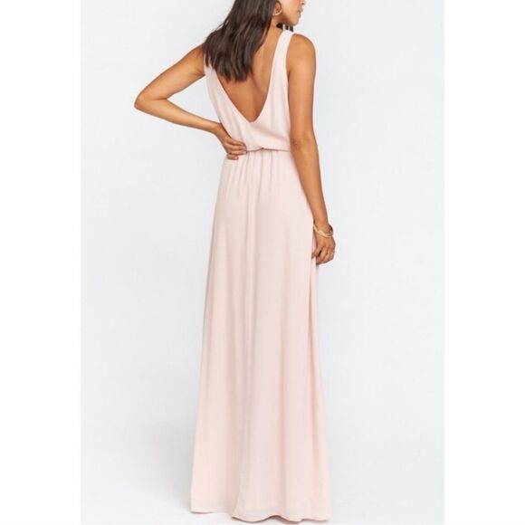 Show Me Your Mumu Kendall Maxi Dress Dusty Blush Pink Crisp XS - Picture 5 of 9